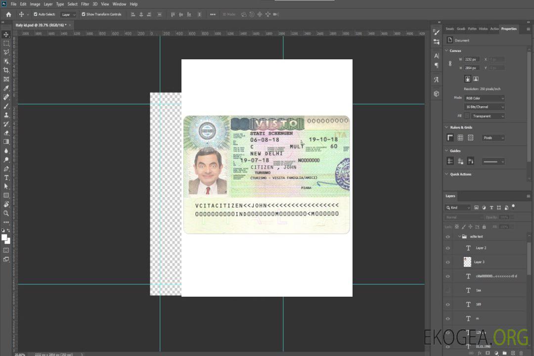 Visa ITALIE template